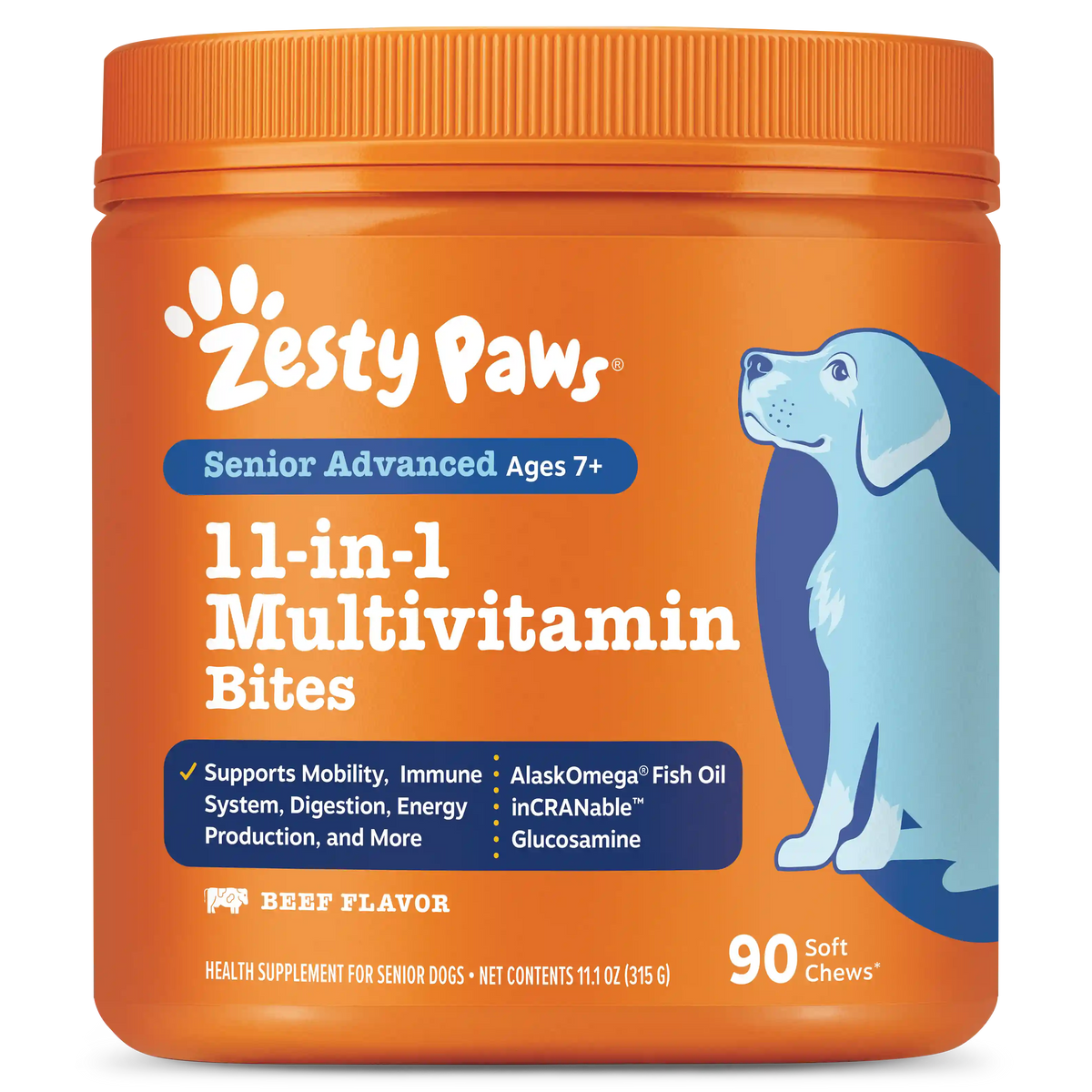 Senior Advanced 11-in-1 Multivitamin Bites for Senior Dogs