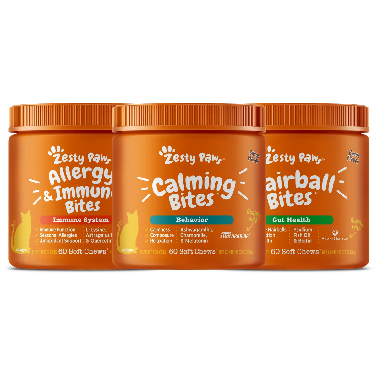 Hairball + Calming + Allergy & Immune | Bundle for Cats